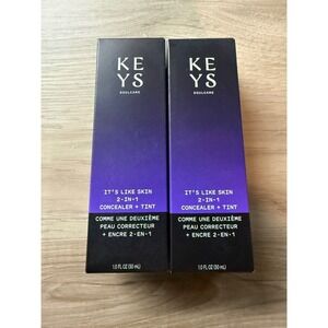 Keys Soulcare Like Skin 2-in-1 Concealer + Tint 380 C Tan Cool Neutral 2pk NEW